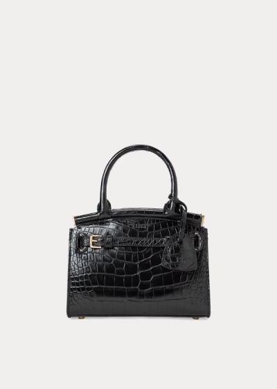 Bolsos De Mano Ralph Lauren Mujer Negros - Alligator Mini RL50 - PRWOL5246